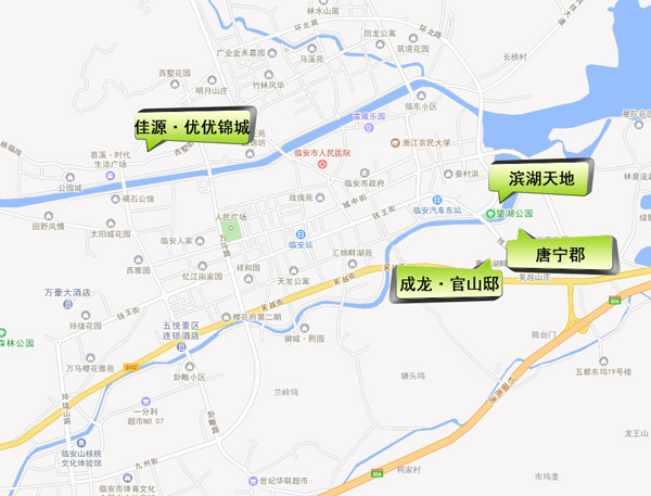 临安市区楼盘分布图
