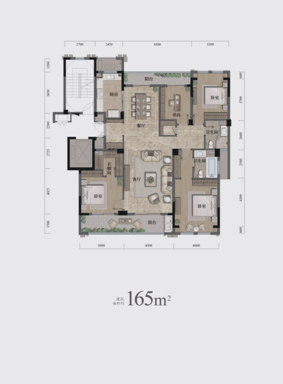 和家园臻园165㎡户型图